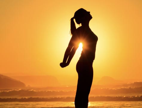 Woman in the sun - Ozone Sauna